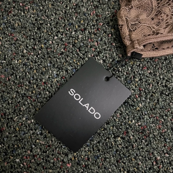 Nude Taupe Brown Tan Lace Structured Bustier Bra Corset Top Sexy Stretch Shirt S - Picture 15 of 16